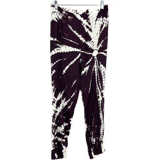 Young Fabulous & Broke Silky Tie Dye Jogger Pants Burgundy Small NWOT - Picture 6 of 6